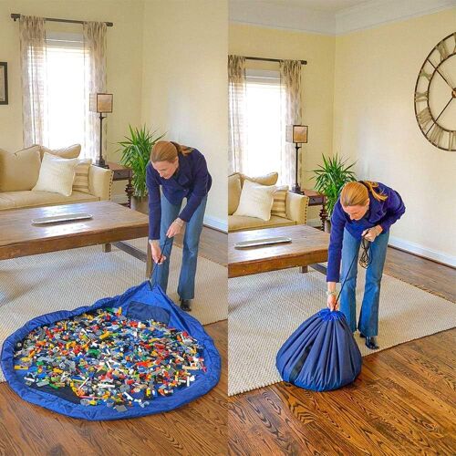 60 "(150cm) Tapis De Jeu Pour Enfants Pliable Bébé Organisateur De Jouets Organisateur Pour Enfants