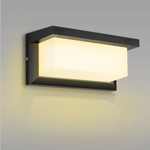 Mur Extérieur De La Lumière, 18w Extérieur Moderne De Mur De Lumière, Ip65 Imperméable Led D'extérieur Lampe, Pour L'éclairage Extérieur, Jardin, Terrasse, Chemin, Terrasse, Villa, Couloir (Blanc Chaud) [Classe Énergétique E]