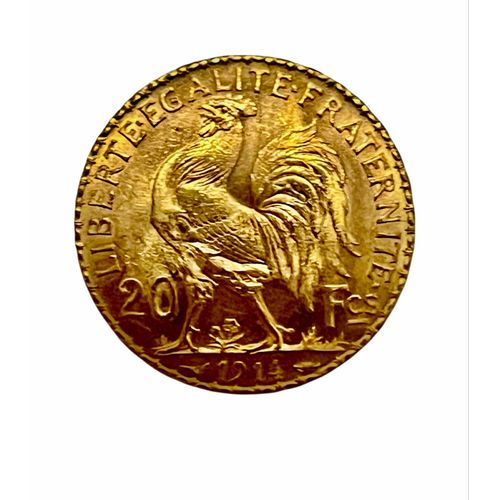 Pièce De 20 Francs Or Mariane Coq