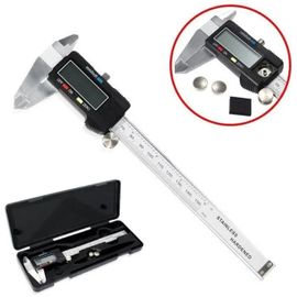 Pied à coulisse Micromètre numérique LCD 0-150mm en acier inoxydable - Argent