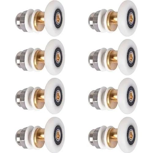 Crevette 8 pièces Roue de Remplacement pour Rouleau de Porte de Douche Roulette Ø25mm