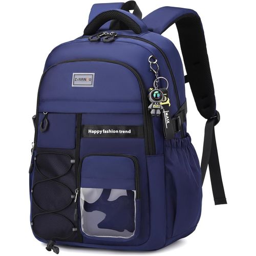 KALANKA-Sac à Dos Scolaire pour Garçons, Cartable Adolescente Résistant à l'Eau pour l'école Primaire Collège et Lycée, Sac Ecole Garcon Décontracté pour les Voyages