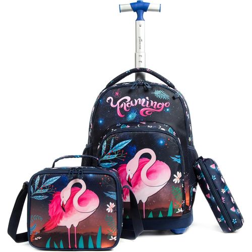 ASFASFq-Egchescebo Zaino Trolley Scuola Elementare 17¿ Rimovibile Bambina con Viaggio