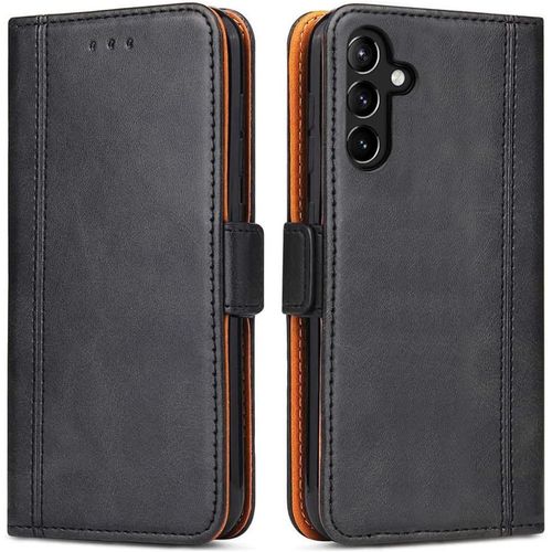 Eryi-Coque Pour Samsung Galaxy A56, Housse En Cuir Pu Premium Etui À Rabat Pochette De Portefeuille, Étui De Protection Pour Samsung Galaxy A56, Noir