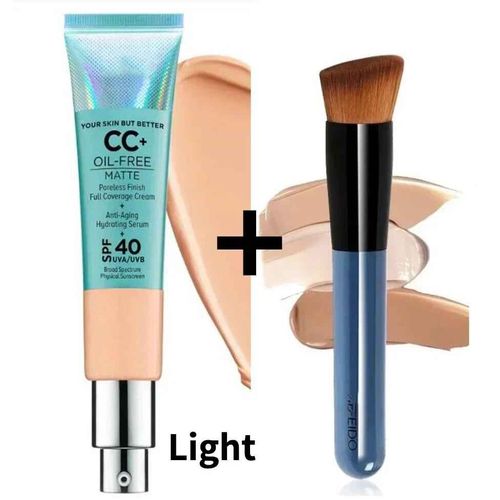C'est Votre Peau Mais Meilleure Cc Illumination Couleur Correction Crème À Couverture Complète Spf 32 Ml Cc Crème Buik - Type 1pcs Light And Brush 