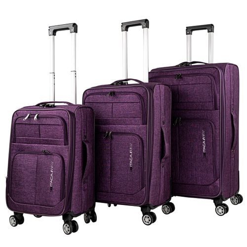 Set Valise Souples À 4 Roulettes - Lot Valise Tissu À Roulette - Sets De Bagages Pour Soute Avion, Soldes Sur Set De Valises À Roulettes. Verrouillage À Combinaison