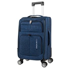 Valise Cabine 55X40X20 Légère Et Résistante Bagage Cabine Idéal Pour Voyages Courts Valise Cabine Tissu Souple 4 Roues Pivotantes Compatible Ryanair