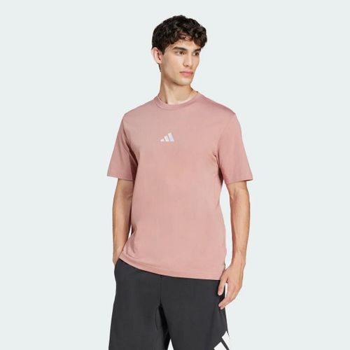 T-Shirt Jersey Petit Logo Essentials Adidas - Warm Clay / White - Xs