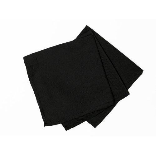 Lot De 3 Serviettes De Table 40x40 Cm Alix Noir, Par Soleil D'ocre