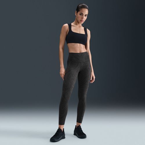 Legging 7/8 Imprimé Taille Haute Nike Zenvy Pour Femme - Noir
