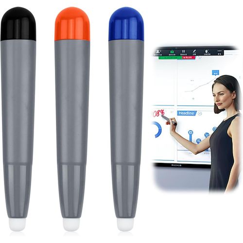 NAERYUTYI-Lot De 3 Stylos Interactifs Pour Tableau Blanc Tactile Pour Tableau Blanc Numérique,Stylo Pour Tablette Tactile,Compatible Avec Tableaux Blancs Électroniques Et Écrans Interactifs Présentat
