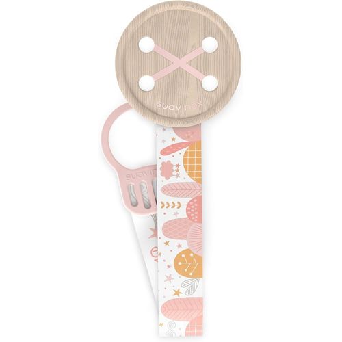 Kalanka-, Attache Sucettes Avec Ruban. Chaîne De Sucette Avec Ruban Textile, Avec Un Design Double Face. Attache Tetine Pour Bébés Et Nouveau-Nés, +0 Mois. Dreams Rose