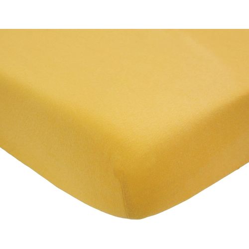 Tianyi-- Drap Housse Lit Bébé - 70x140 Cm - 100% Coton - Label Oeko-Tex® - Jersey Extensible - Moutarde - 70x140 Cm
