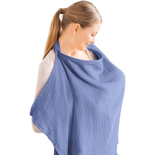 Kalanka-Tablier Allaitement, Couverture D'allaitement En Mousseline Pour Bébé,Grande Housse D'allaitement, Couverture D'allaitement En Coton Cape Allaitement Avec Anneau Rigide - Tablier D'allaitemen