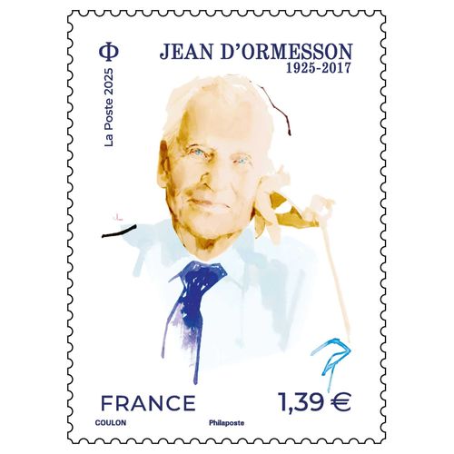 France 2025, Très Beau Timbre Neuf** Luxe, Non Encore Répertorié Yvert, Jean D'Ormesson, Écrivain Et Journaliste Français.