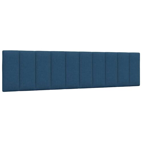 vidaXL Coussin de tête de lit bleu 200 cm tissu