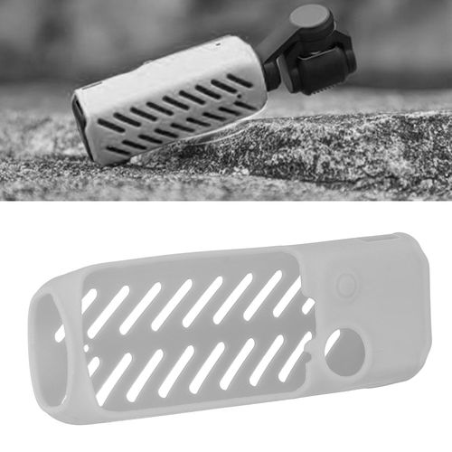 Coque en silicone pour caméra d'action Osmo Pocket 3, anti-rayures, antidérapante, ajourée, trous de dissipation de la chaleur, housse de protection, gris