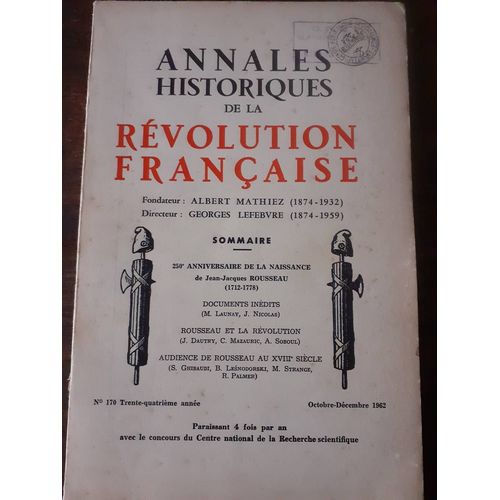 Annales Historiques De La Révolution Française Numéro 170