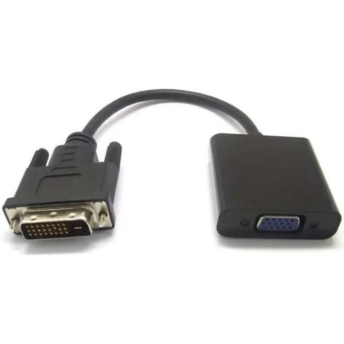 Câble DVI-D vers VGA - Kingwing - Adaptateur actif - DVI mâle - VGA femelle - Noir