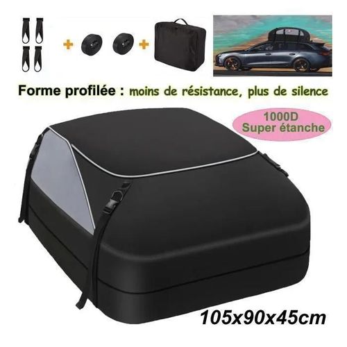 Sac De Toit Voiture - Tooluck - 425l - 1000d Tissu D\'oxford Et Pvc - Coffre De Toit Souple Pour Voyage Résistant Aux Intempéries
