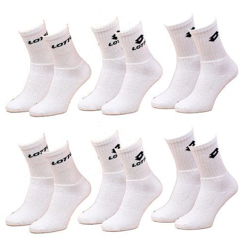 Chaussettes Homme Lotto Tennis Pack De 6 Paires Tennis Blanches