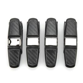4 Pcs Voiture Pare-Soleil Porte-Lunettes Porte-Lunettes De Soleil Universel Double Extrémités Clip Et Rotation À 180 Degrés Avec Clip De Carte De Billettitanium