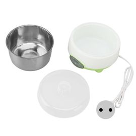 Machine à yaourt compacte Récipient en acier inoxydable Yaourtière pour yaourt maison bricolage Vert 15W Prise UE 220V