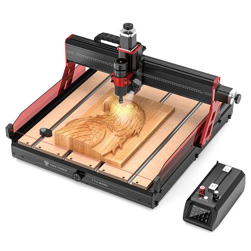 TWO TREES TTC6050 Machine de gravure CNC, moteur de broche 500 W, 4 axes, vitesse 5000 mm/min, dimensions 600 x 500 x 100 mm - Prise UE