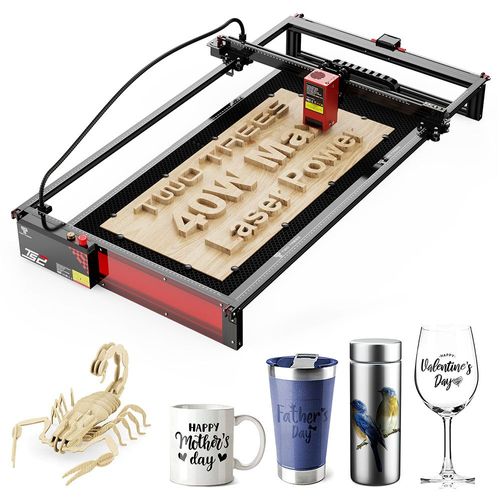 Graveur laser TWO TREES TS2-40 Max 40W, vitesse de 6 000 mm/min, contrôle par application, 450 x 900 mm