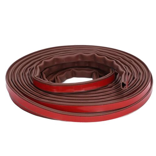 Bande d'étanchéité de porte de 6 m Bande d'étanchéité auto-adhésive en caoutchouc de silicone Bande d'étanchéité de fenêtre marron pour la maisonHauteur 6mm / 0.2in