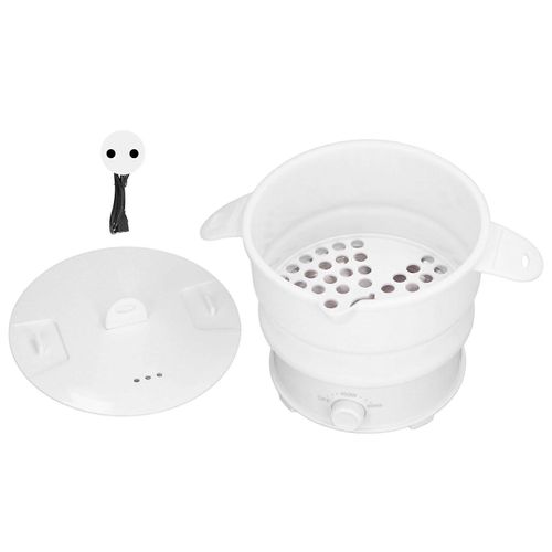 Cuiseur de fondue électrique pliable 800W 1.2L Pot de voyage pour le bureau de camping Hôtel Soupe de bouillie de nouilles Prise UE 220V