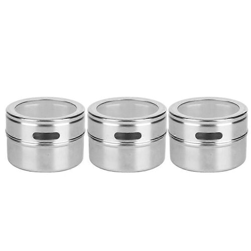 3pcs Pot D'assaisonnement En Acier Inoxydable Peut Épices Condiment Bouteille Cuisine Barbecue Accessoire