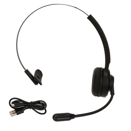 Bluetooth Téléphone Casque Simple Oreille Sans Fil Service À La Client Casque avec Micro Rotatif pour PC Téléphone Portable Portable