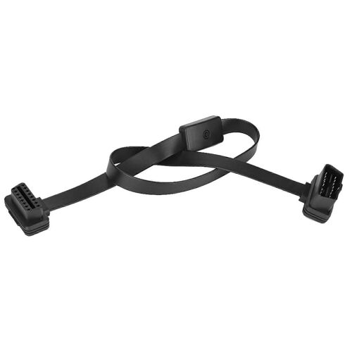 Connecteur adaptateur de câble d'extension OBD2 mâle à femelle à 16 broches avec interrupteur ON/OFF