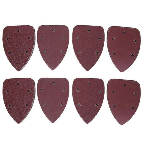 40Pcs Triangle Papier de Verre Dos Velours 5 Trous Set Ponçage Outils de Polissage 140 x 90mm