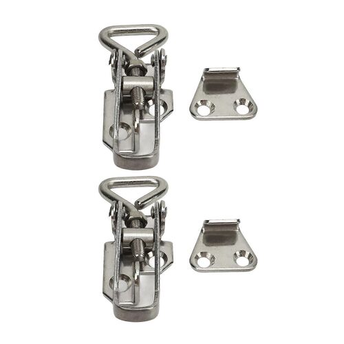 2 Pcs Bateau Anti Cliquetis Loquet 66mm À 75mm 304 En Acier Inoxydable Verrouillable Maintien Fixation Pince Marine Hatch Locker