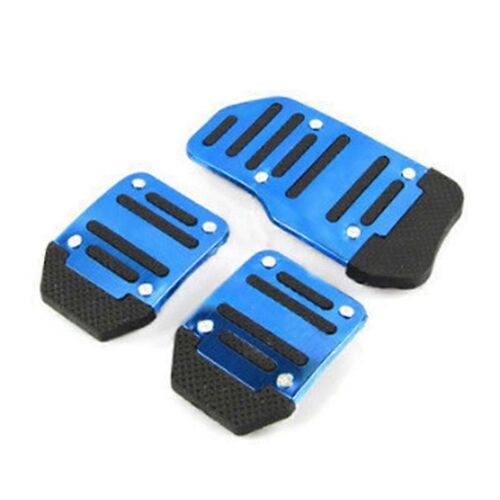 Plaquettes De Pédale De Frein Anti Slip Résistant À L'usure Manuelle Accélérateur Pédale Couverture Pour Voiture Bleu 3 Pcs