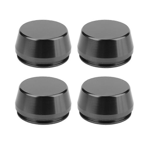 Lot De 4 Cache-Moyeux Universels En Aluminium 56 Mm/2,2 Pouces (Noir)
