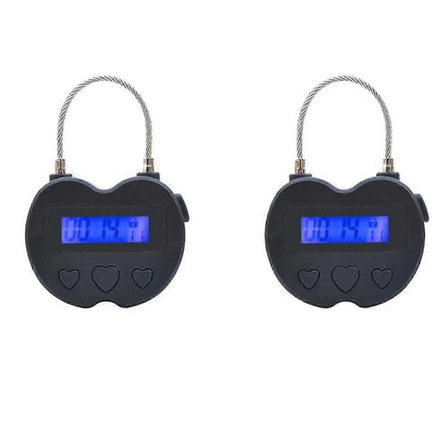 2X Smart Time Lock Lcd Time Lock Usb Rechargeable Minuterie Temporaire Cadenas Électronique De Voyage SZRH A-F