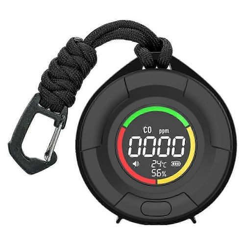 Mini détecteur de monoxyde de carbone CO Qualité de l'air Moniteur portable Écran LED Chargement USB pour l'intérieur et les voyages SZRH A-F