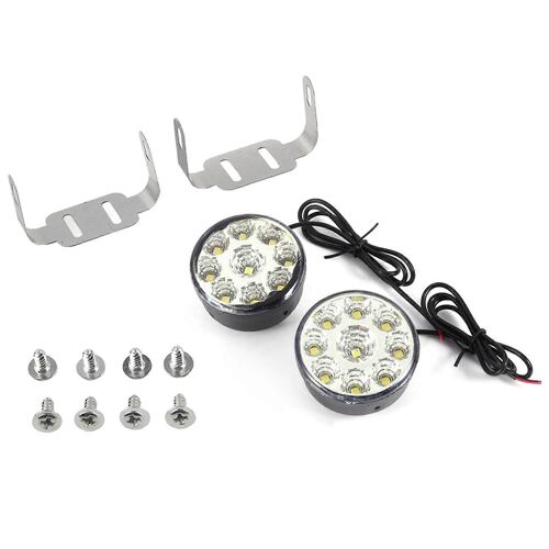 2x Voiture Blanc 9 - Smd Led Feux De Circulation De Jour Drl Phares De Brouillard Ampoules