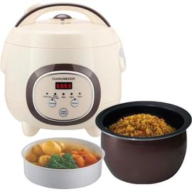 SUBZONAL-LIANGMEIXIN Cuiseur de Riz, 1L Smart Multifunctional Rice Cooker pour 1-3 Personnes, avec Cuiseur Vapeur, 6 Fonctions Multicuiseur, Sans Surveillance, ecran LED Motouch, Minuterie 24 Heures(