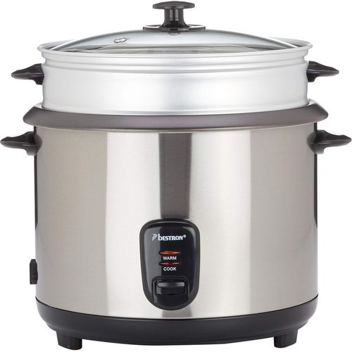 lbgwp60-Grand Cu ur À Riz Avec Panier Vapeur Et Fonction Maintien Au Chaud, 2,8 L, 1000 W, Acier Inoxydable, Argent