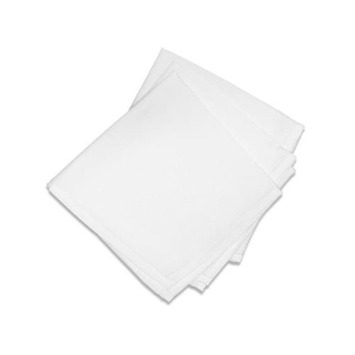 Lot De 3 Serviettes De Table 40x40 Cm Alix Blanc, Par Soleil D'ocre