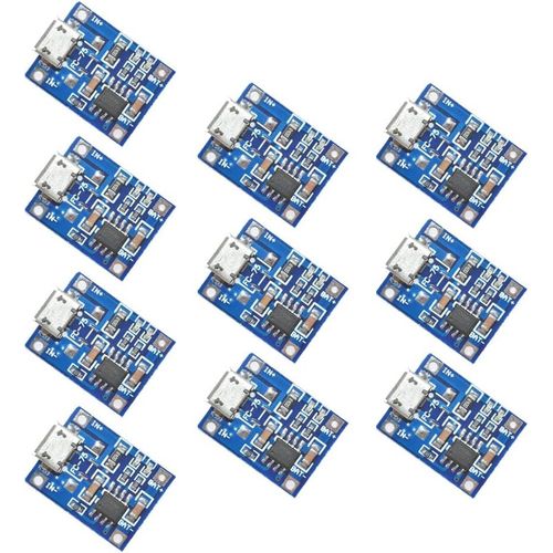 Chenquansarl-10 Pièces 5v 1a Carte De Charge De Batterie Au Lithium Module De Chargeur De Batterie Micro Usb 18650