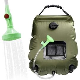Sac de Douche Solaire Camping, 20L Solaire Sac de Douche Portable Pliant Extérieur avec Commutable Tête de Douche Chauffe