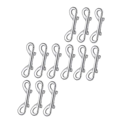Double extrémité boulon pression accessoire en métal chien laisse crochet à dégagement rapide argent à double tête crochet pour la navigation de plaisance