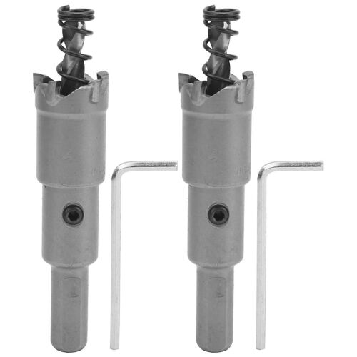 2 ensemble de scie à trou de carbure Kit de coupe pour fournitures industrielles de plaque épaisse en métal16mm