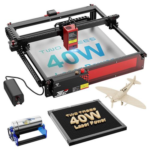 Graveur laser TWO TREES TS2-40W, vitesse de 6 000 mm/min, contrôle par application, 450 x 410 mm