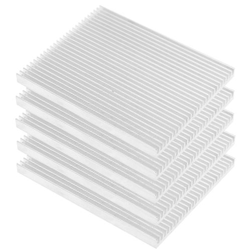 Lot de 5 dissipateurs thermiques ultra-fins en aluminium pour processeur,100 x 80 x 7 mm